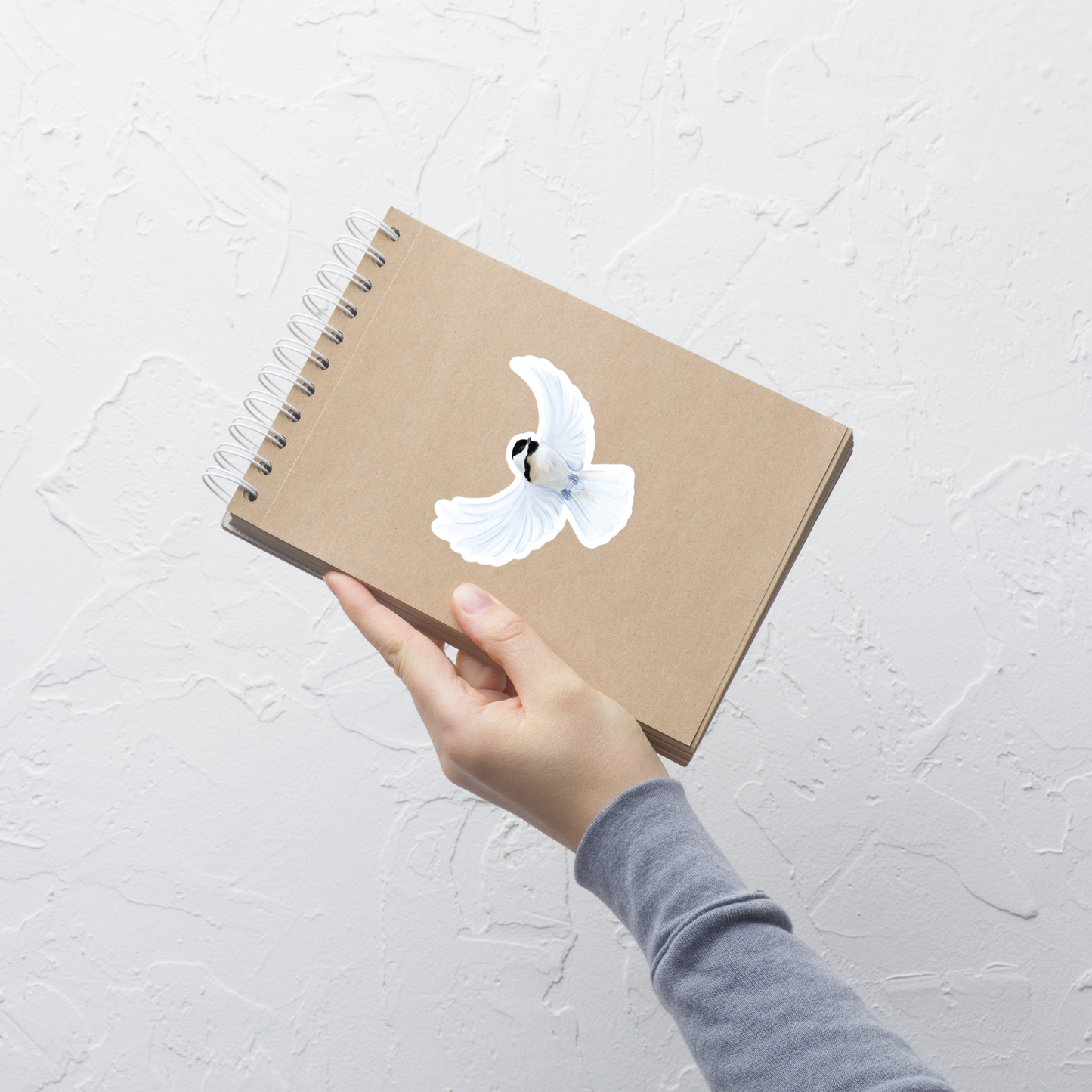 Black-Capped Chickadee – Kiss-Cut Vinyl Sticker – Songbird Illustration