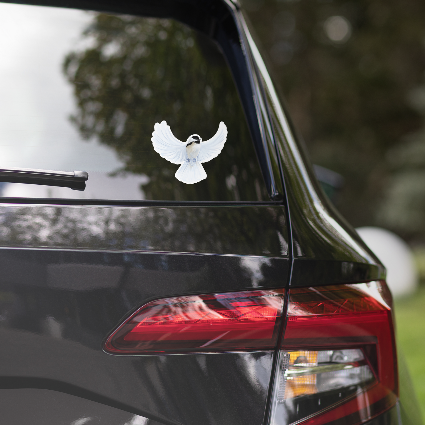 Black-Capped Chickadee – Kiss-Cut Vinyl Sticker – Songbird Illustration